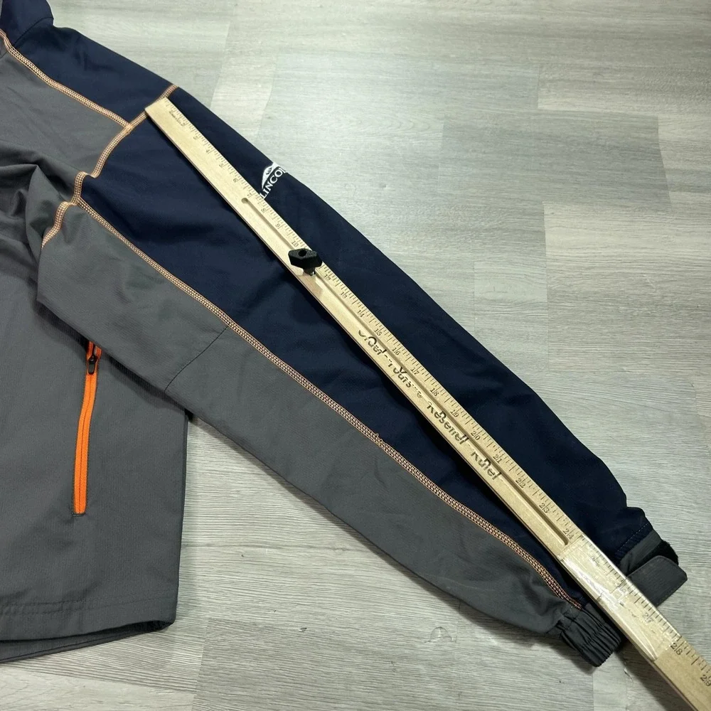FootJoy Windbreaker Jacket Mens XL Gray Navy 1/4 Zip Golf Pullover Softshell